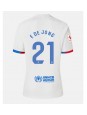 Ženski Nogometna dresi replika Barcelona Frenkie de Jong #21 Gostujoči 2023-24 Kratek rokav